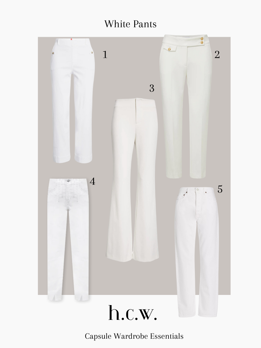 Capsule Wardrobe Essentials – White Pants